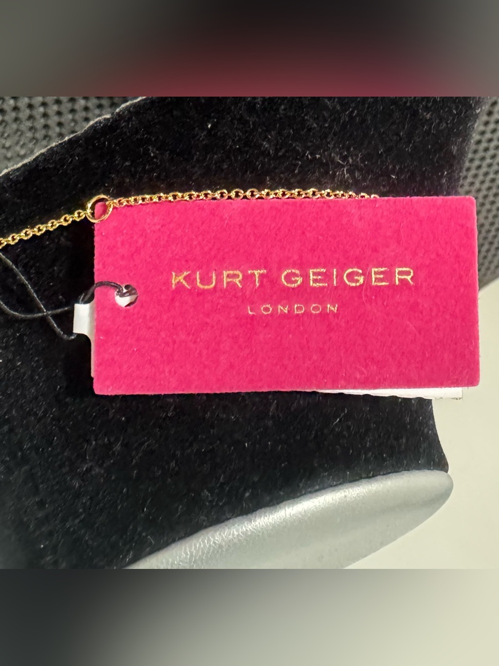 Kurt Geiger Gold Crystal Lariat Necklace - Picture 2 of 3